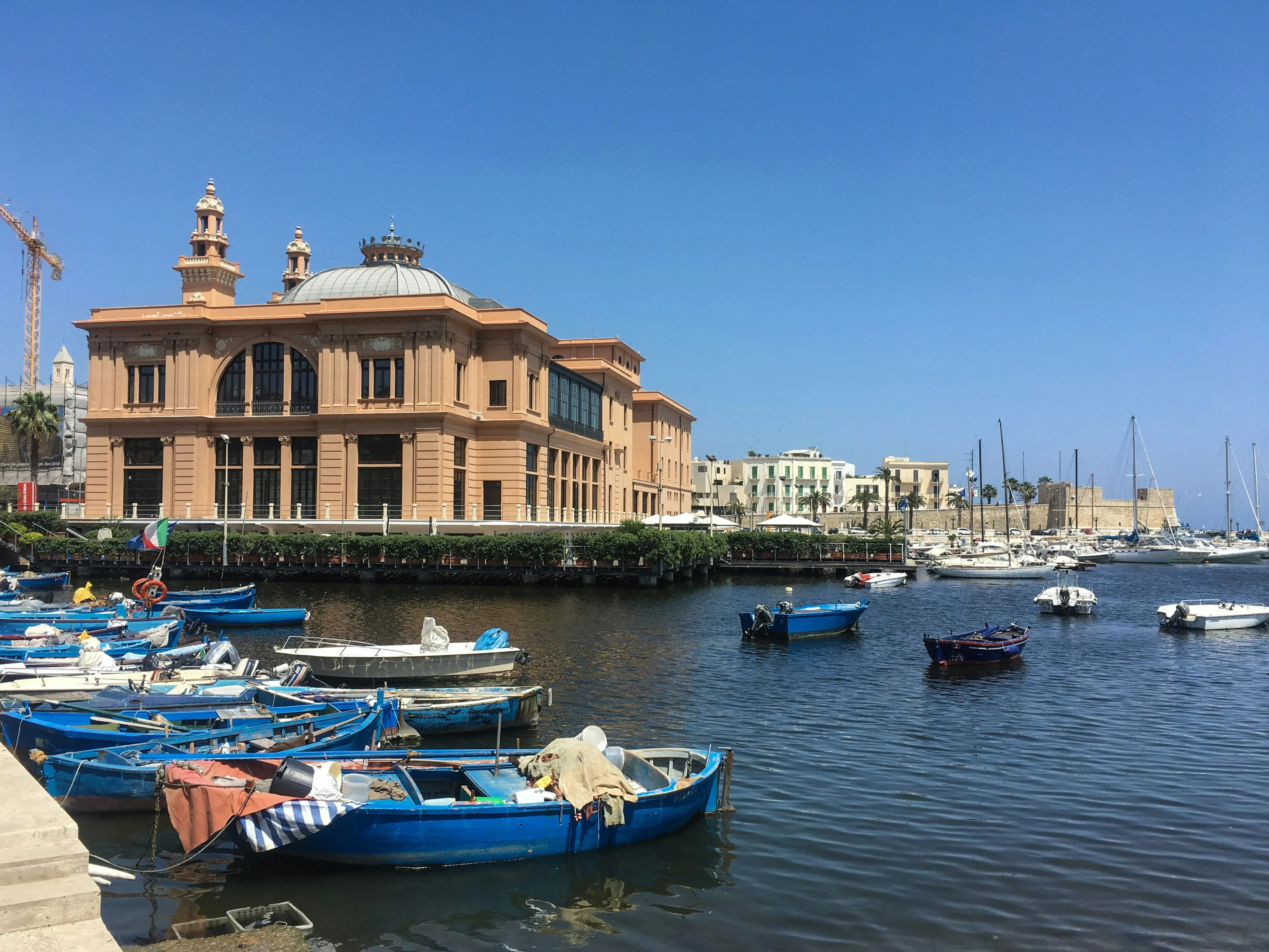 A view of Bari's port